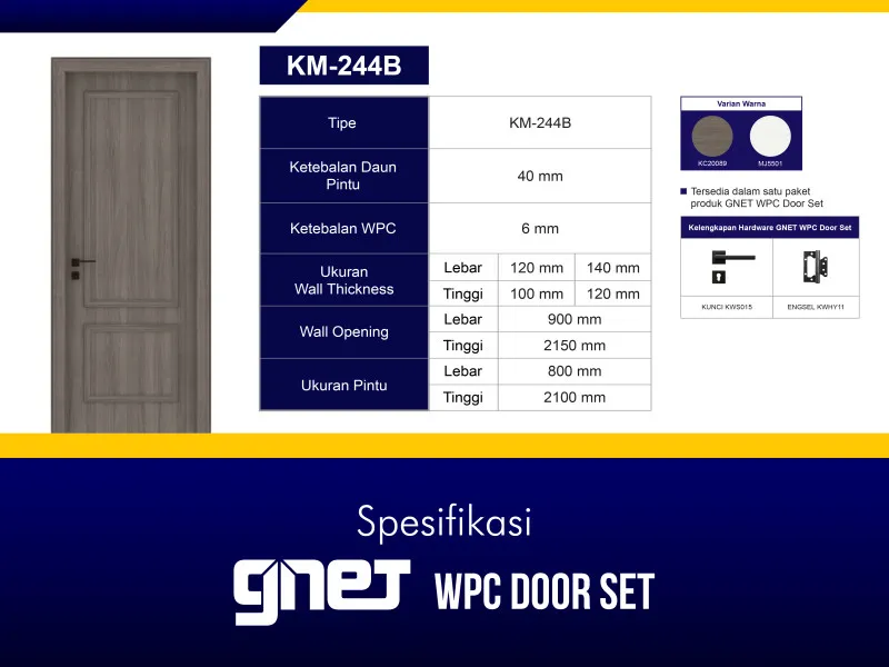 GNET WPC Door Set Tipe KM-244B