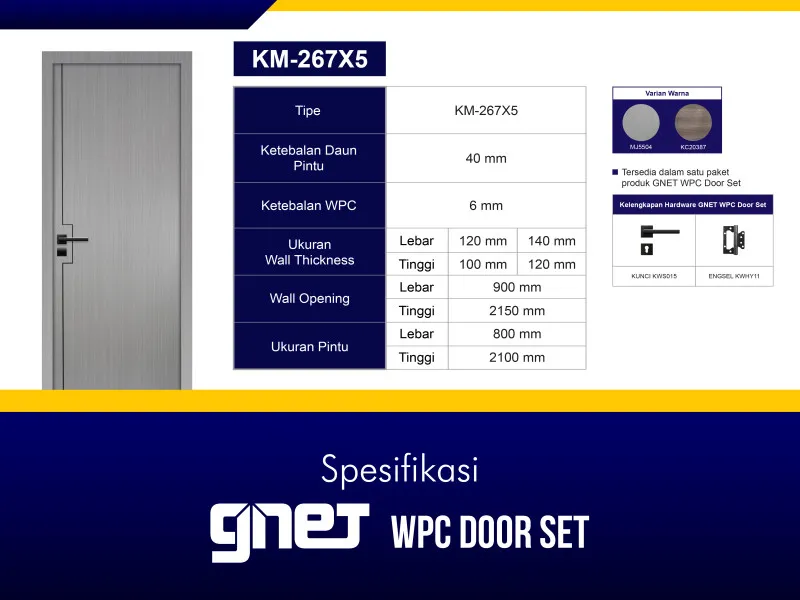 GNET WPC Door Set Tipe KM-267X5