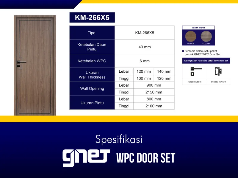GNET WPC Door Set Tipe KM-266X5