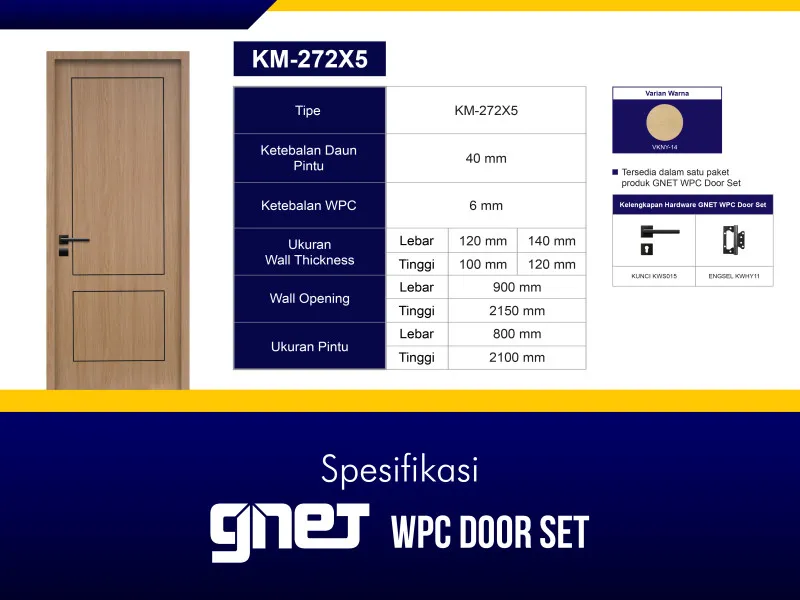 GNET WPC Door Set Tipe KM-272X5