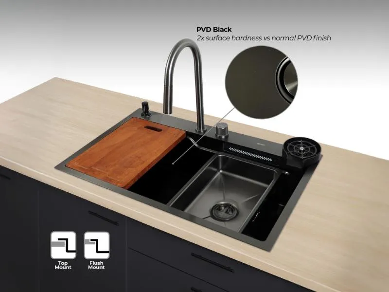 Contoh Pemasangan Kitchen Sink H-8050TS5 BK