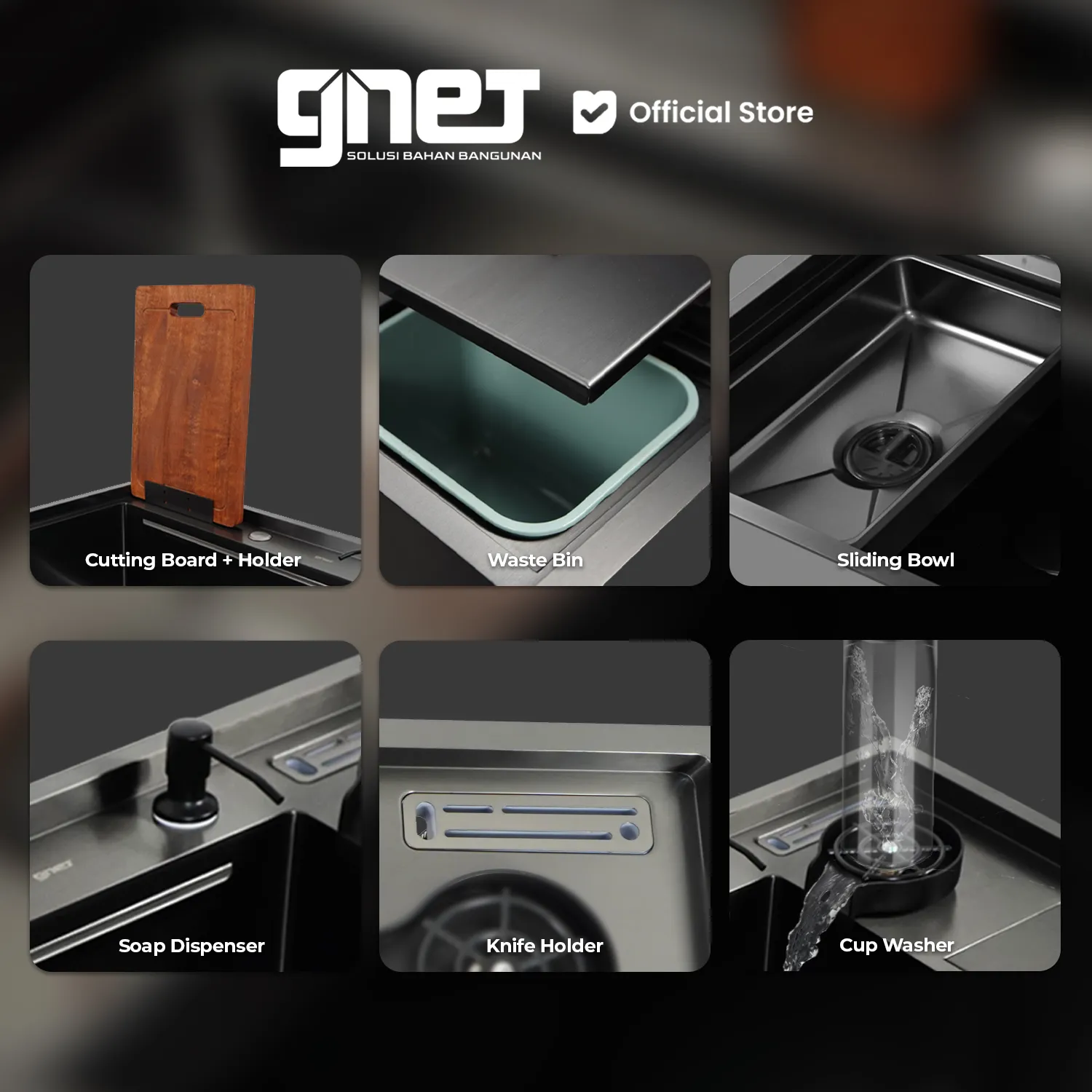 Spesifikasi Kitchen Luxuric H-8553US EBBK