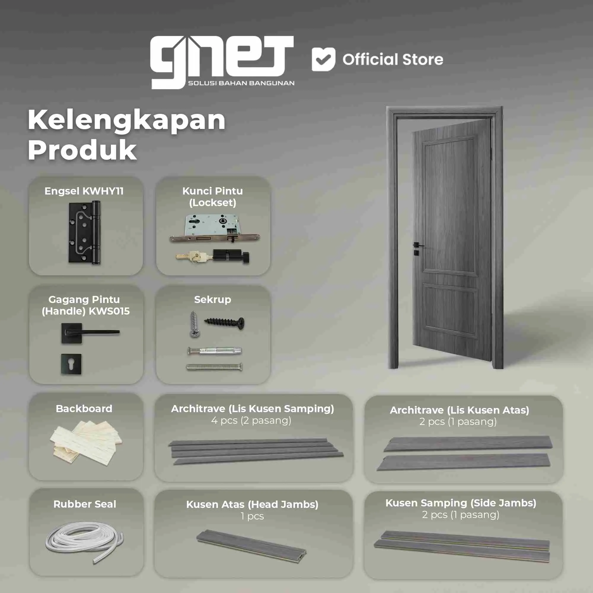 Tipe KM 244B Kelengkapan produk