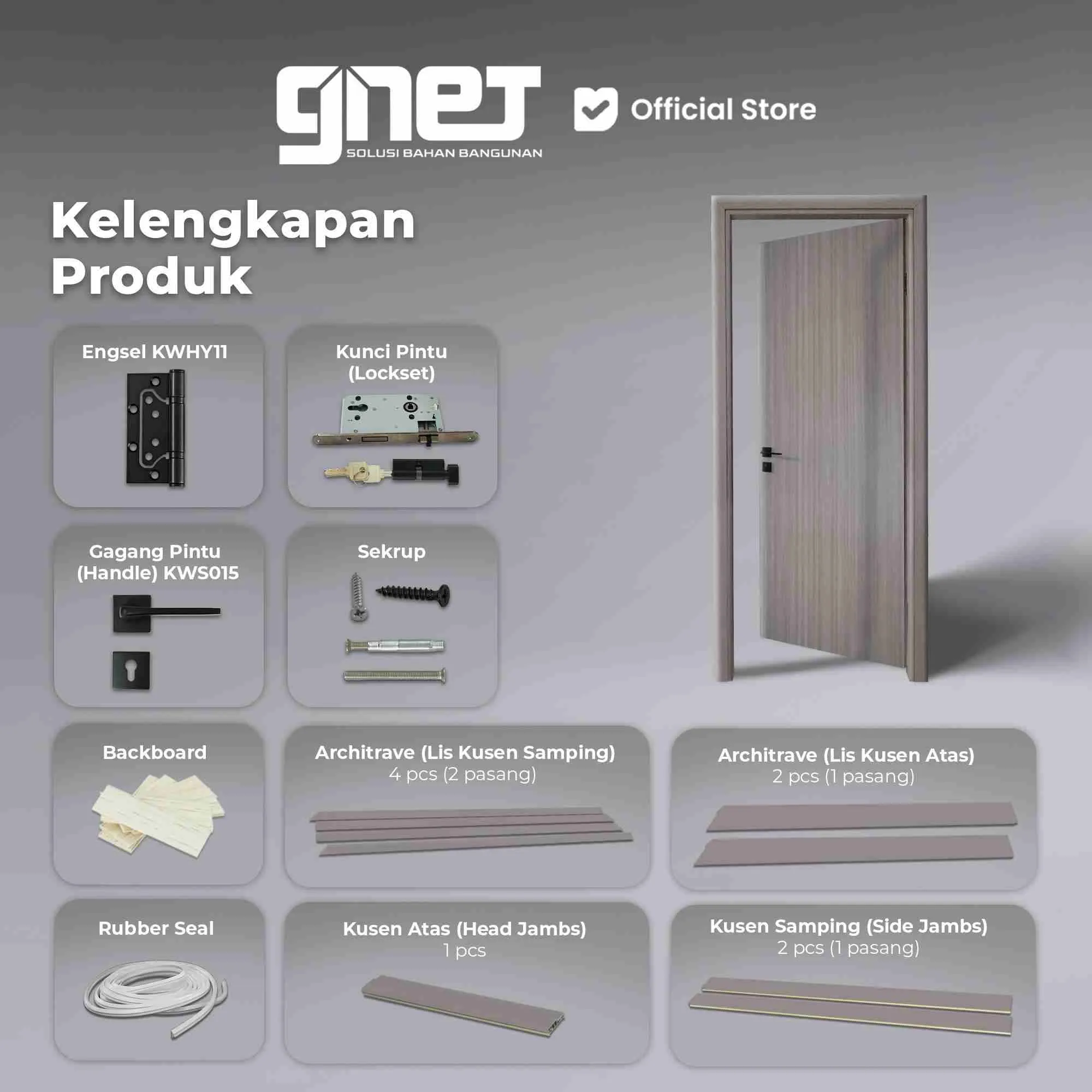 Tipe KM-209 Kelengkapan Produk