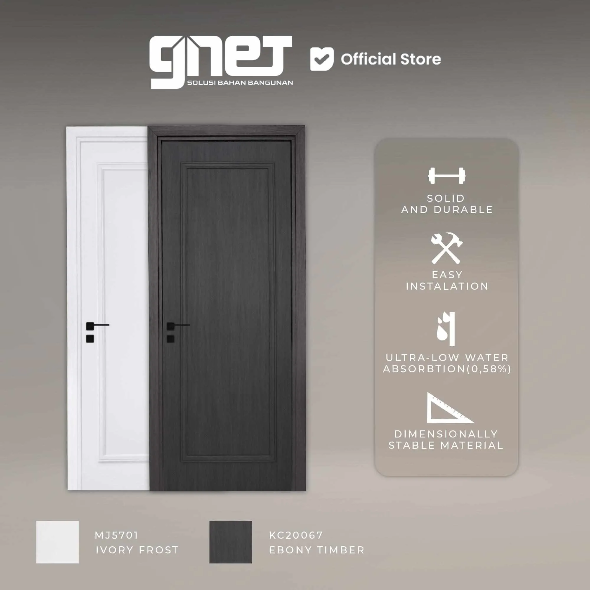 GNET WPC Door Set Tipe KM-243B Keunggulan