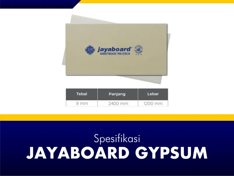 Spesifikasi Jayaboard Gypsum