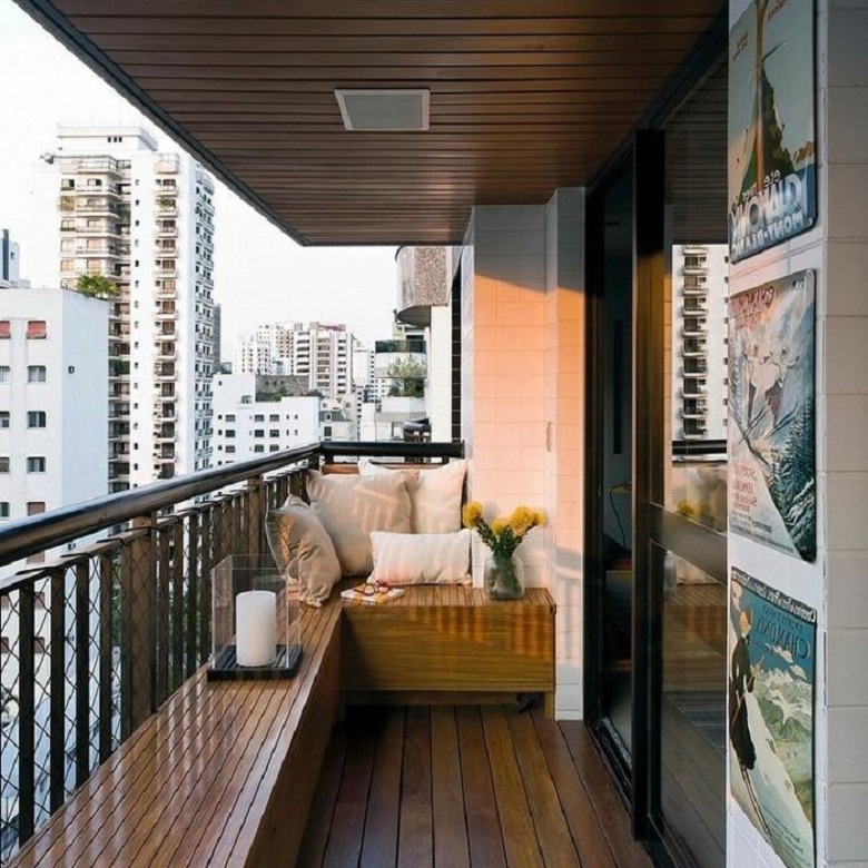 balkon minimalis kayu