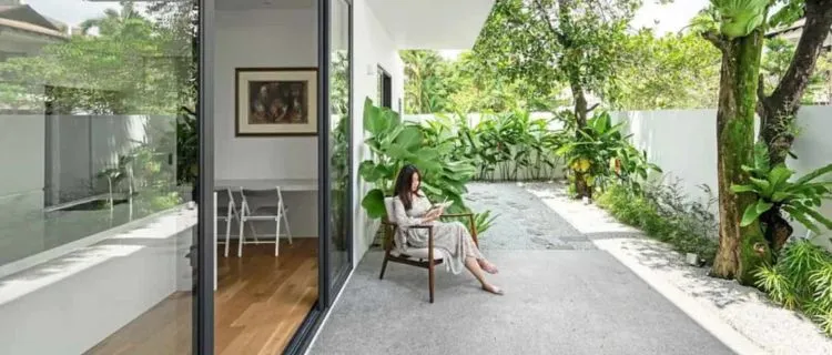 Model teras rumah panjang ke samping