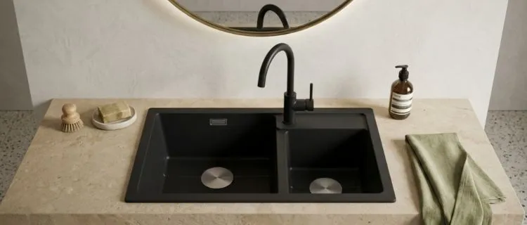kitchen sink hitam