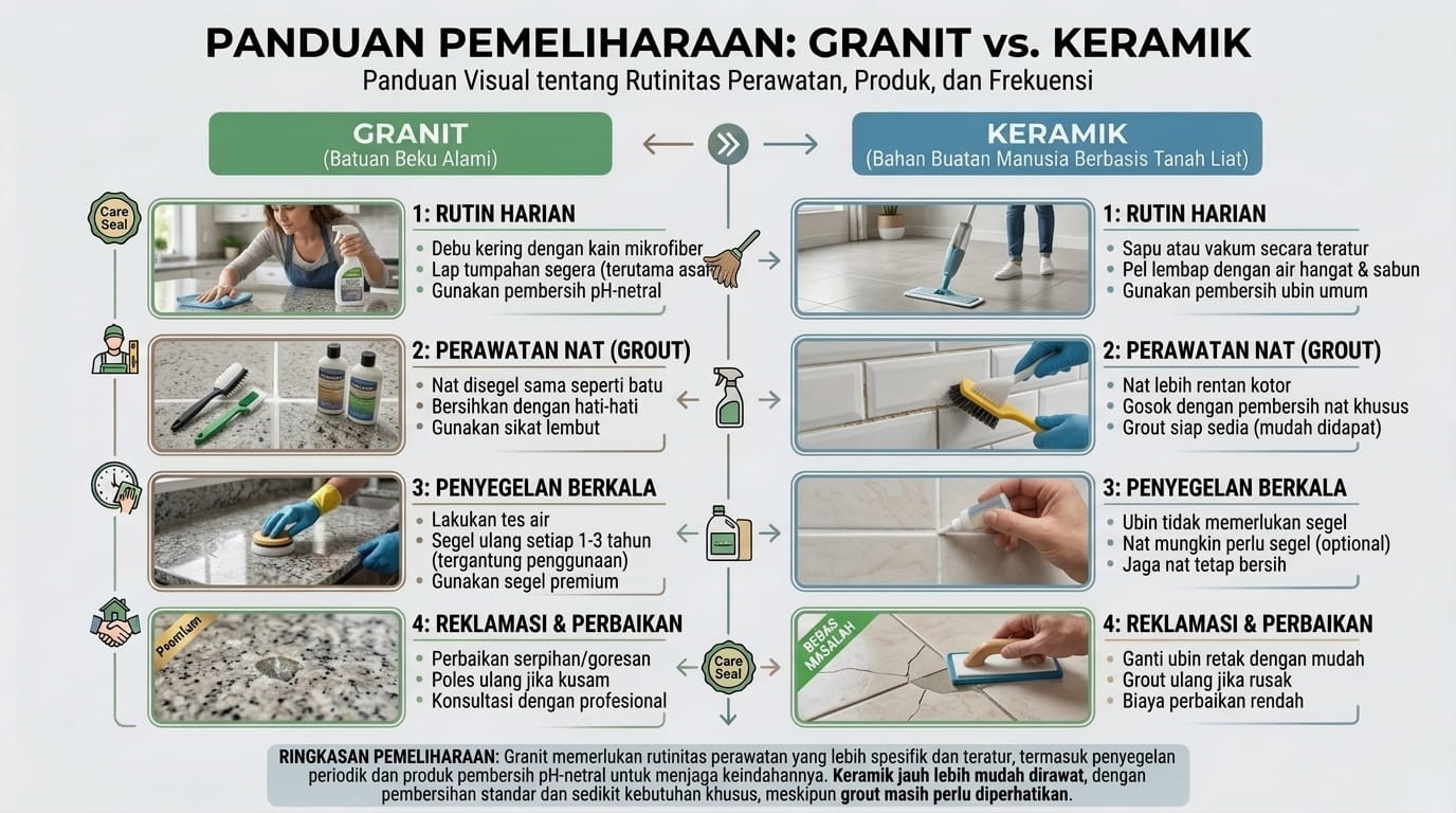 granit motif kayu