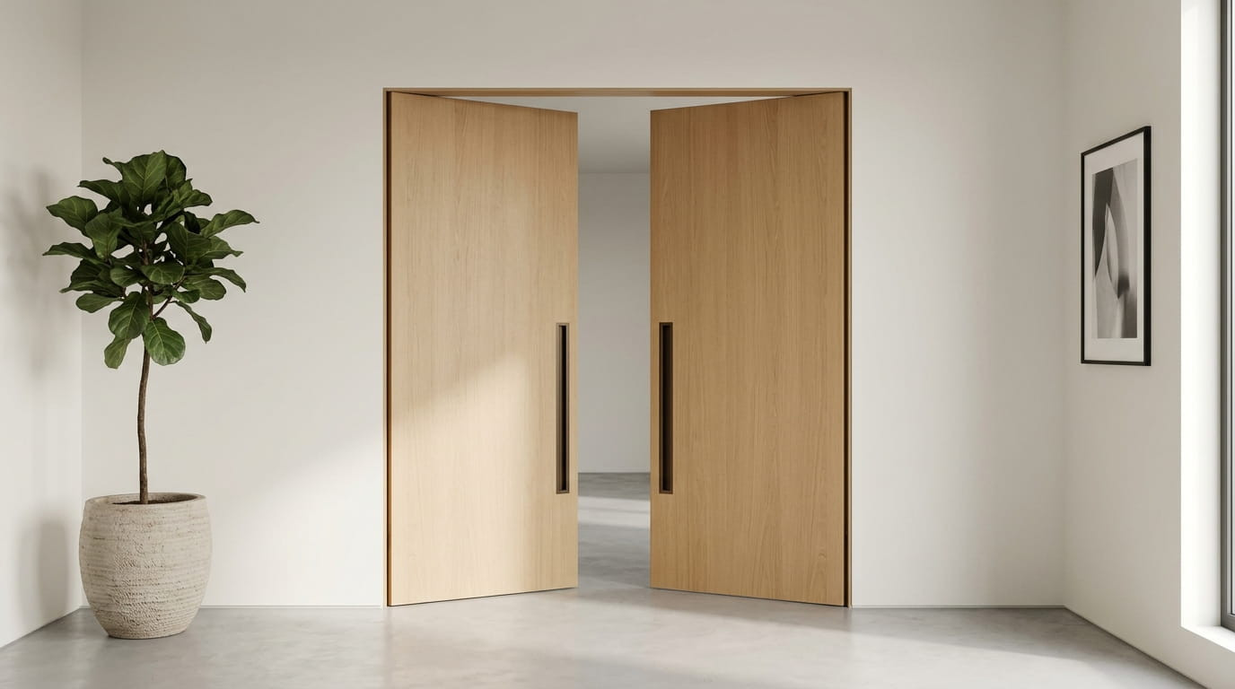 model pintu minimalis 2 pintu besar kecil
