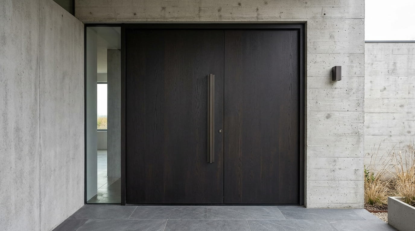 model pintu minimalis 2 pintu besar kecil